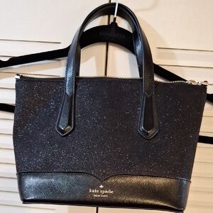 Kate Spade Lola Black Glitter Tote Bag